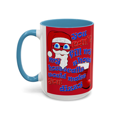 santa's shoes - Accent Mug (dark red)
