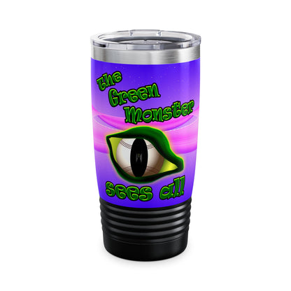 green monster - Ringneck Tumbler, 20oz (purple-pink wave)