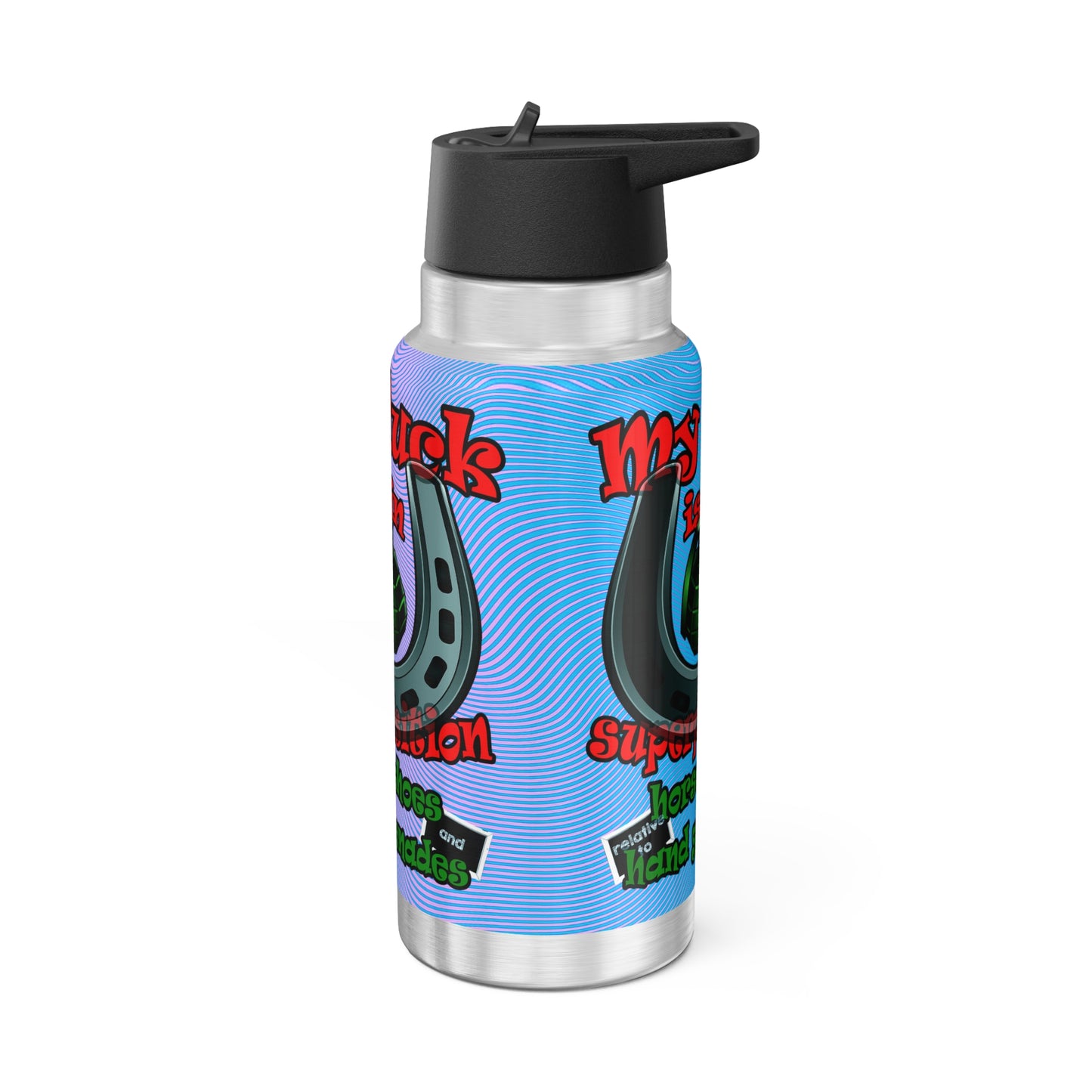 my luck - Gator Tumbler, 32oz  (light blue-purple wave)