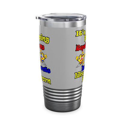popping like popcorn - Ringneck Tumbler, 20oz (light grey)