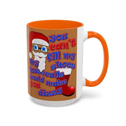 santa's shoes - Accent Mug (light brown)
