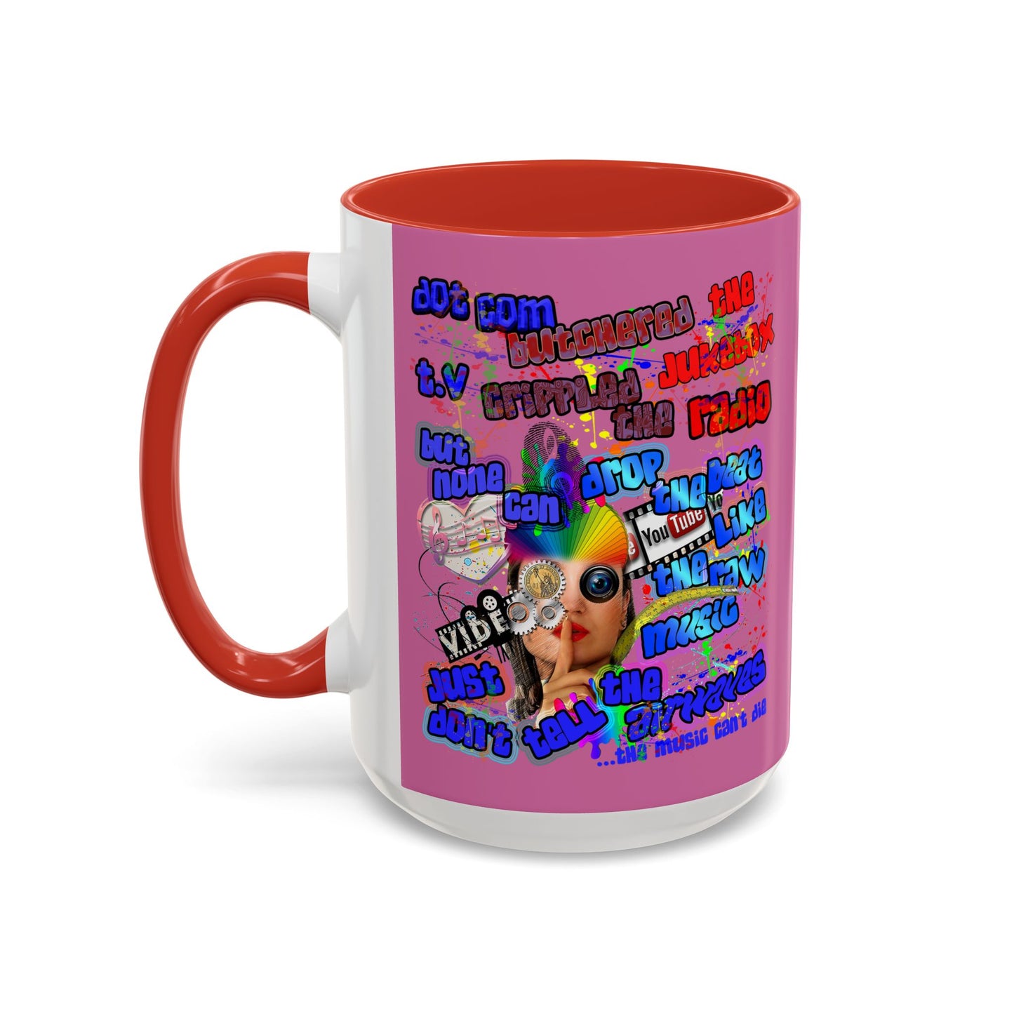 drop the beat - Accent Mug (light pink)