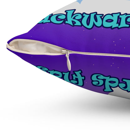 shoot for the stars - Spun Polyester Square Pillow - (purple-pink wave)
