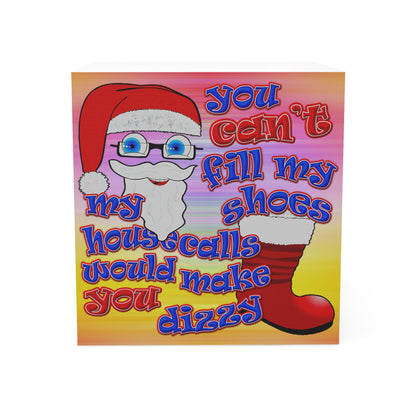 santa's shoes - note cube (color blur)