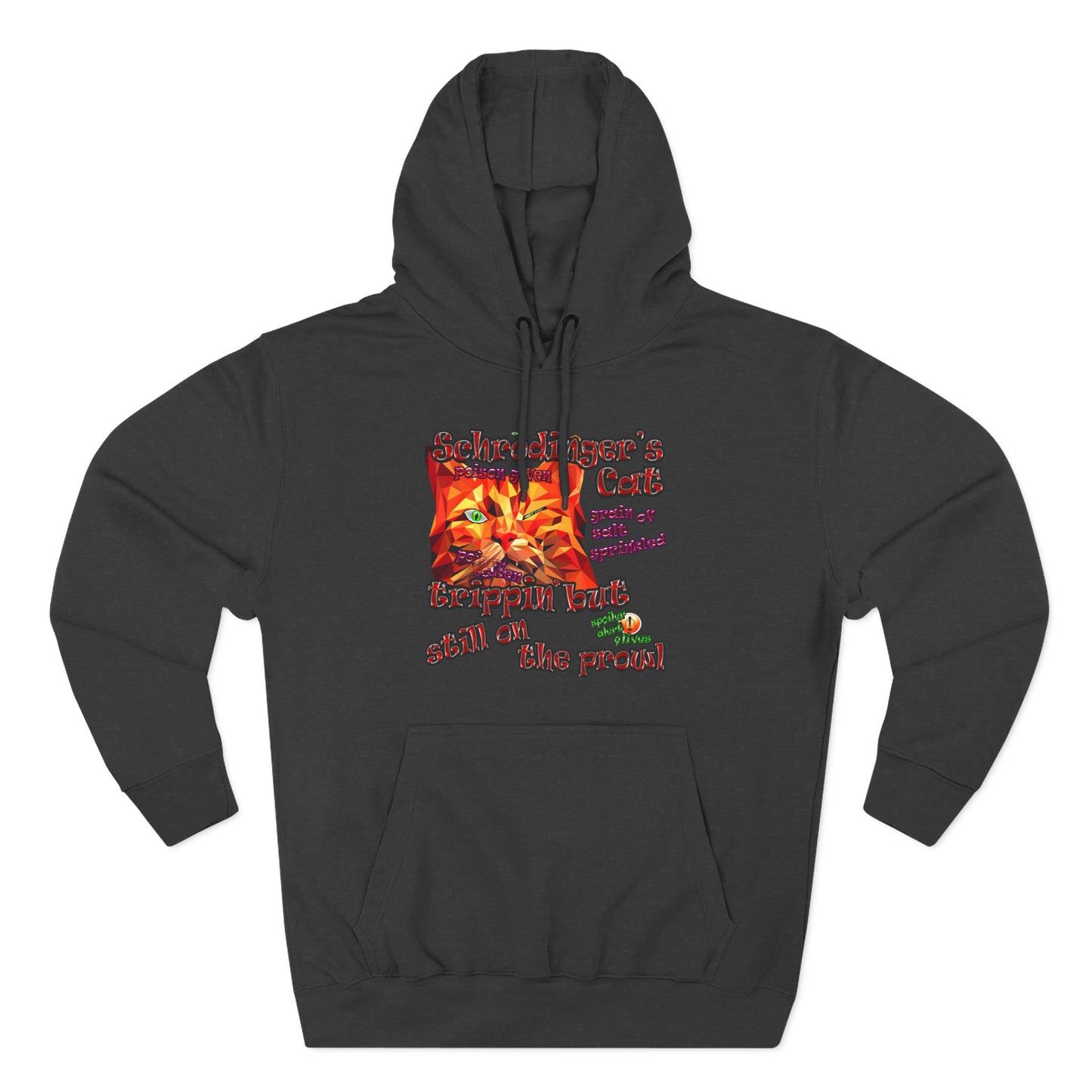 schrodinger's cat - Three-Panel Fleece Hoodie