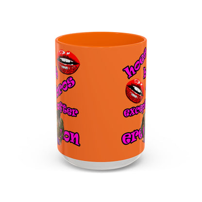 hoes b4 bros - Accent Mug (crusta)