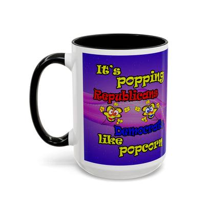 popping like popcorn - Accent Mug (purple-pink wave)