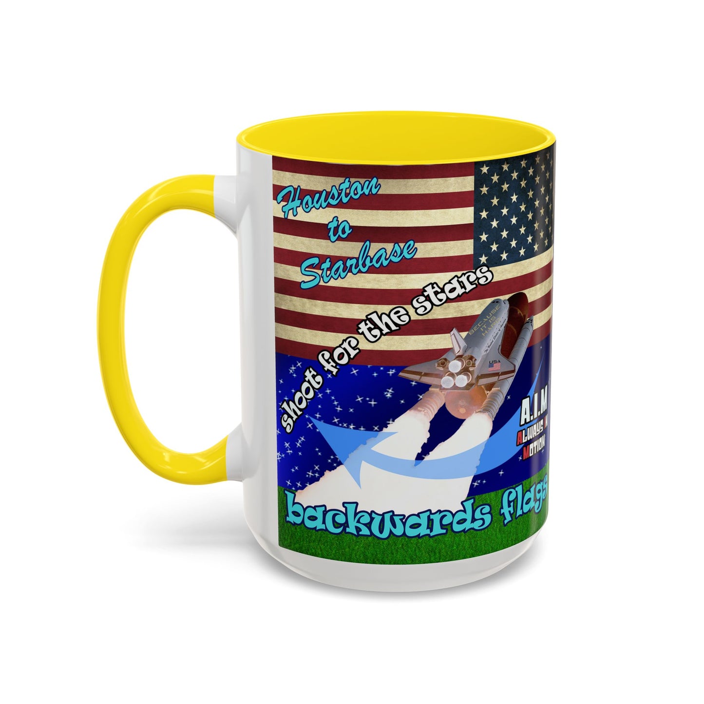 shoot for the stars - Accent Mug ('snoops' background)