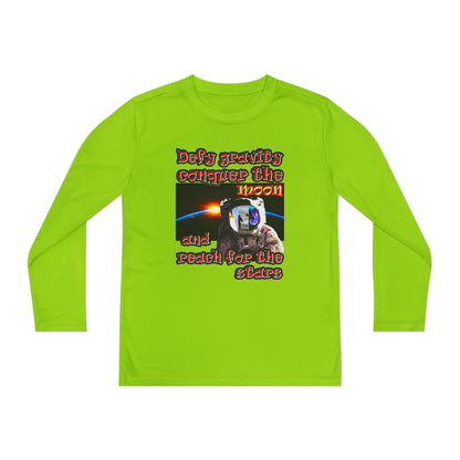defy conquer reach - Youth Long Sleeve Competitor Tee