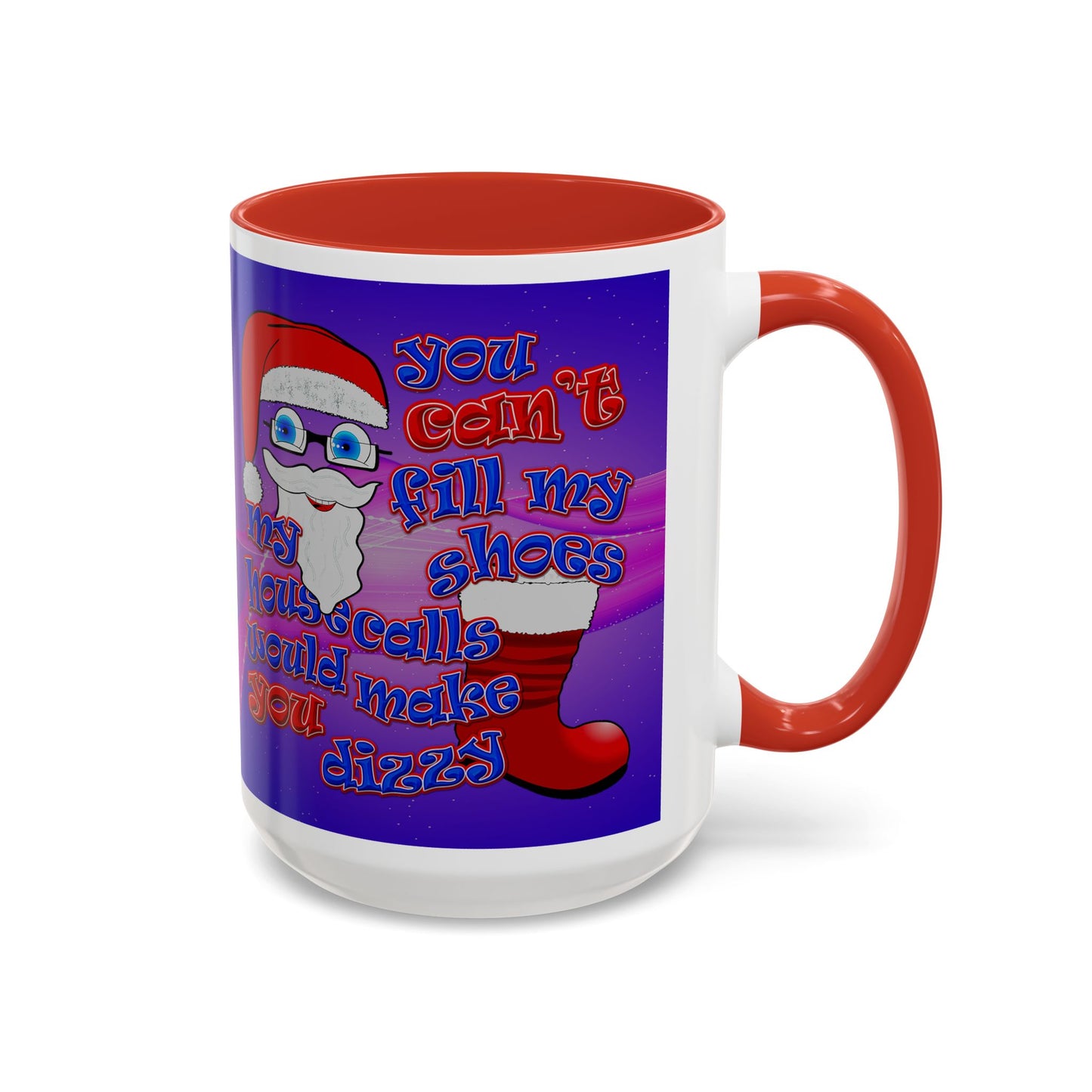 santa's shoes - Accent Mug (purple-pink wave)