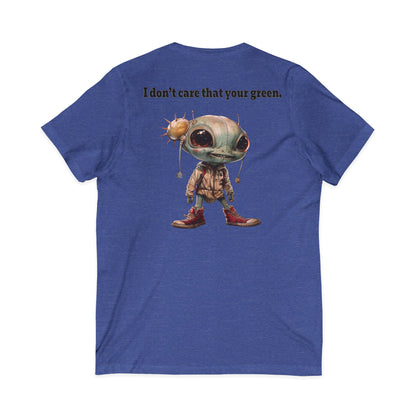 I don't care that your grey - Unisex Jersey Short Sleeve V-Neck Tee