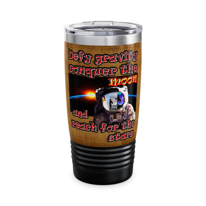 defy conquer reach - Ringneck Tumbler, 20oz (brown papyrus)