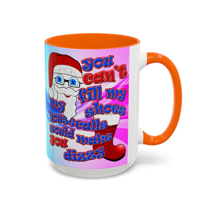 santa's shoes - Accent Mug (light blue-pink wave)