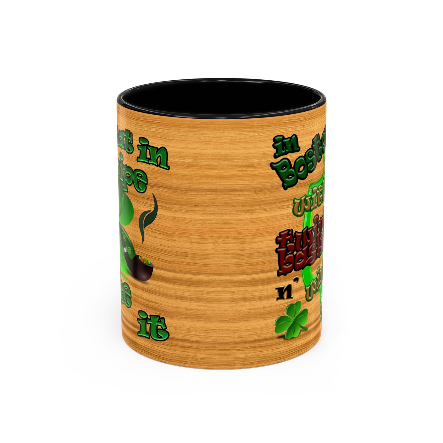 celtics logo - Accent Mug (butterscotch wood finish)