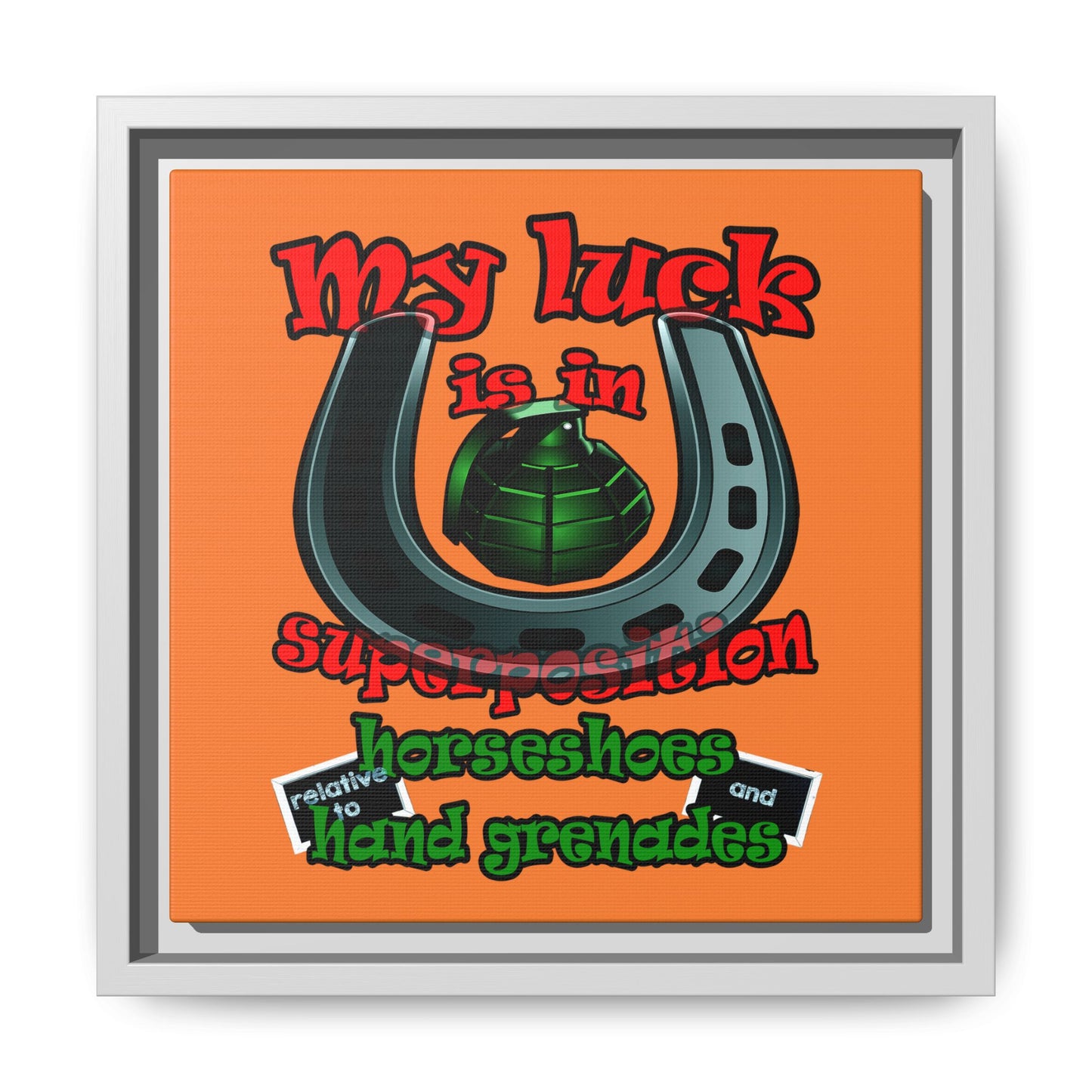my luck - framed canvas art (crusta)