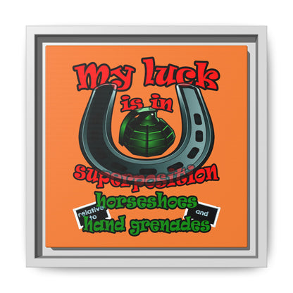 my luck - framed canvas art (crusta)
