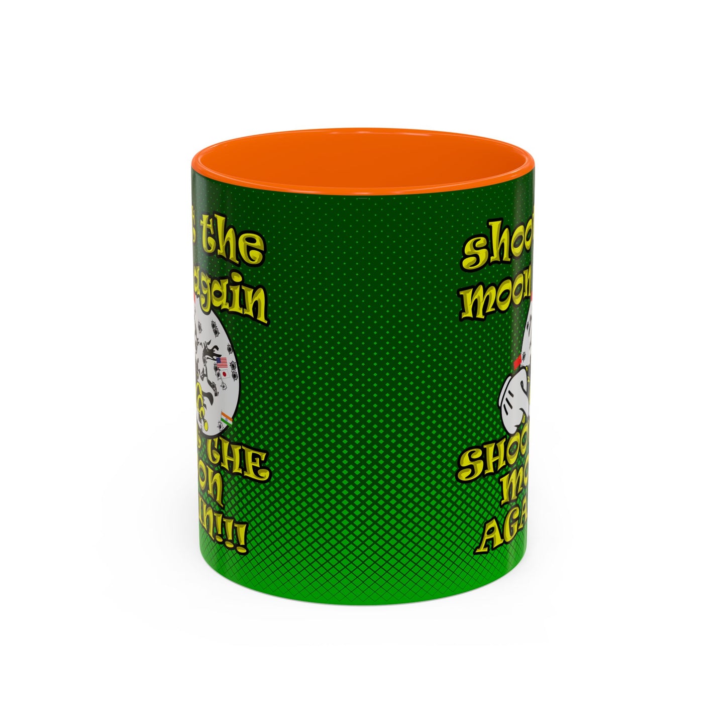 shoot the moon again - Accent Mug (logo green)
