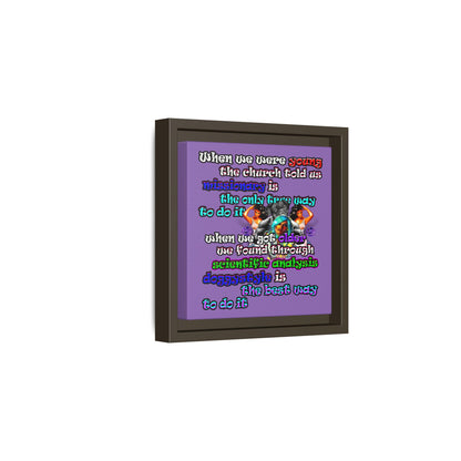 doggystyle - framed canvas art (light purple)