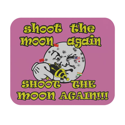 shoot the moon again - Mouse Pad (Rectangle) (light pink)