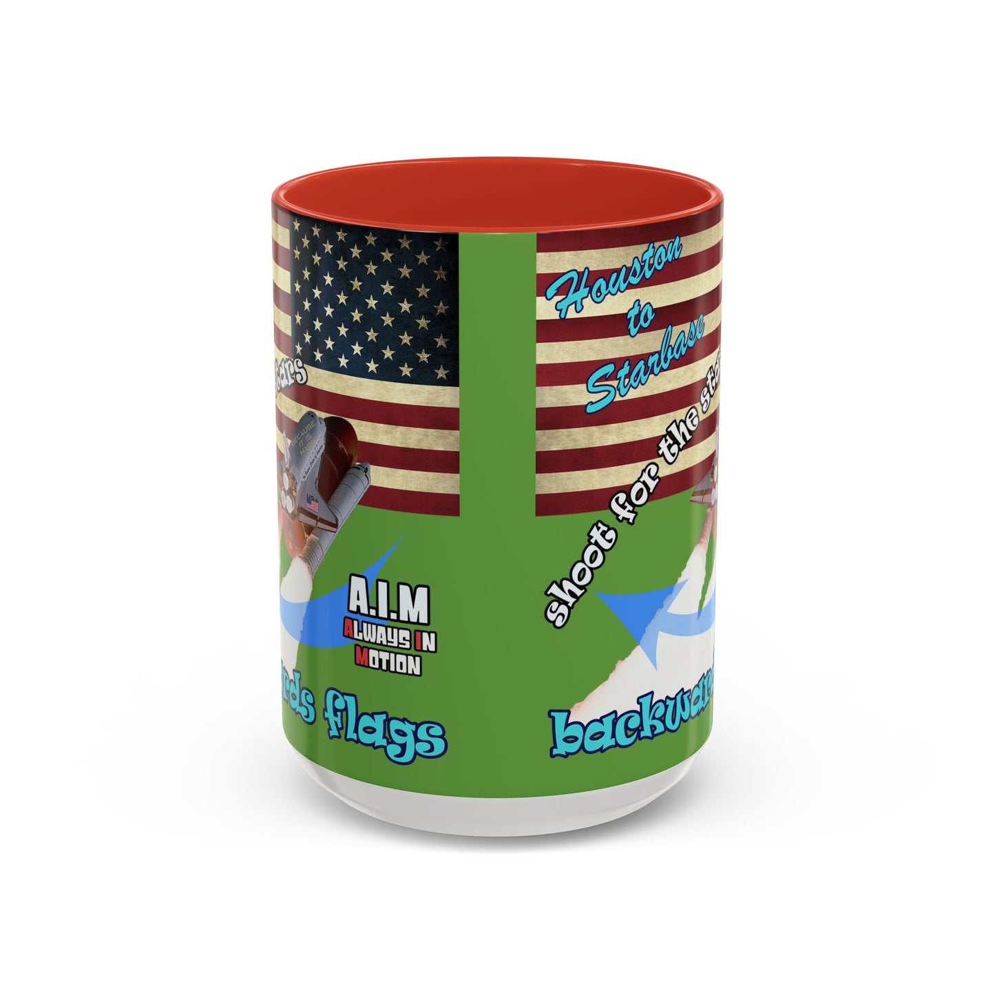 shoot for the stars - Accent Mug (green)