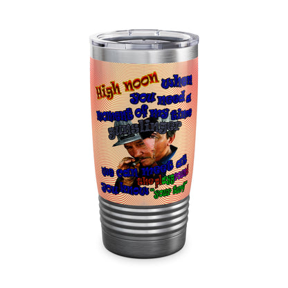 high noon - Ringneck Tumbler, 20oz (yellow-orange wave)