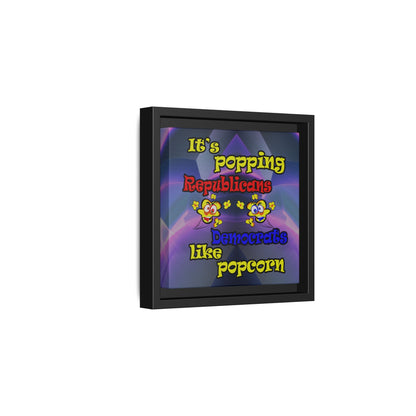 popping like popcorn - framed canvas art (grey-pink wave)