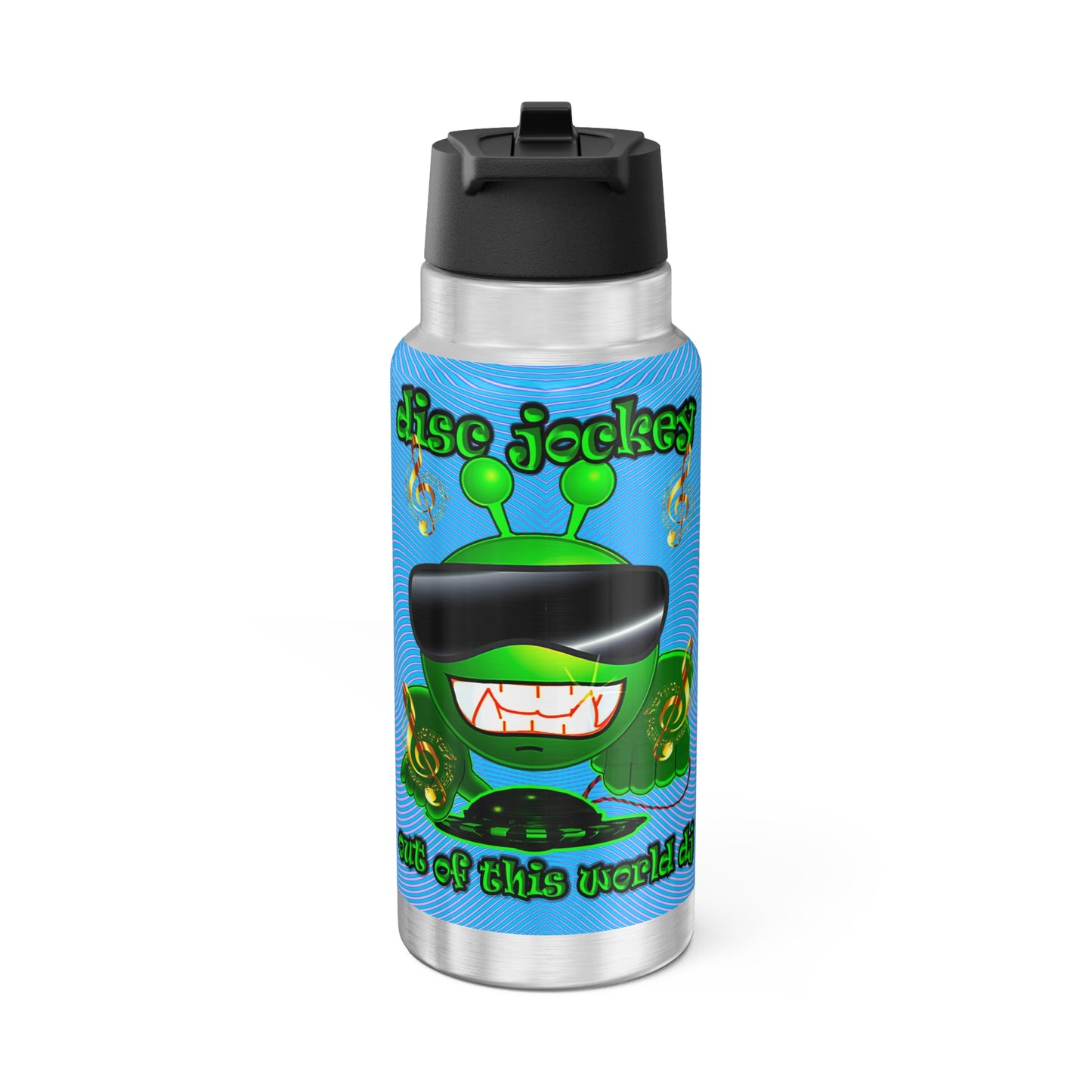 disc jockey - Gator Tumbler, 32oz (light blue-purple wave)