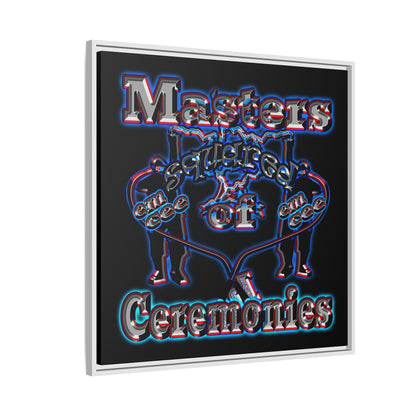 em cee squared - framed canvas art (black)