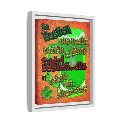 celtics logo - framed canvas art (burnt orange)