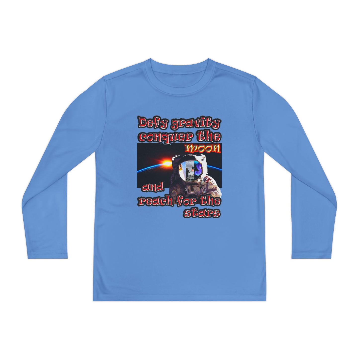defy conquer reach - Youth Long Sleeve Competitor Tee