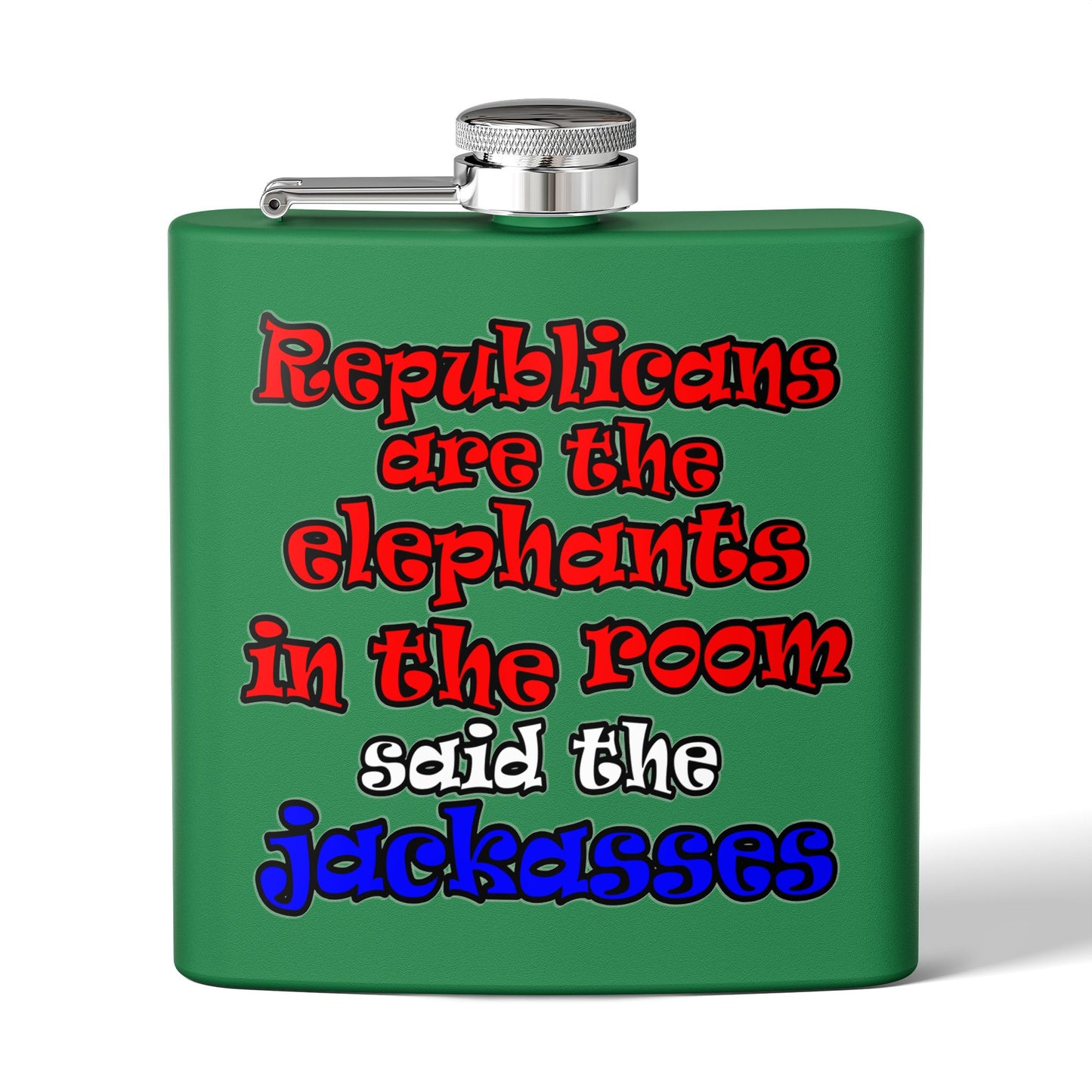 donkeys and elephants - Stainless Steel Flask