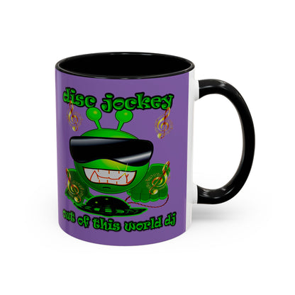 disc jockey - Accent Mug (light purple)