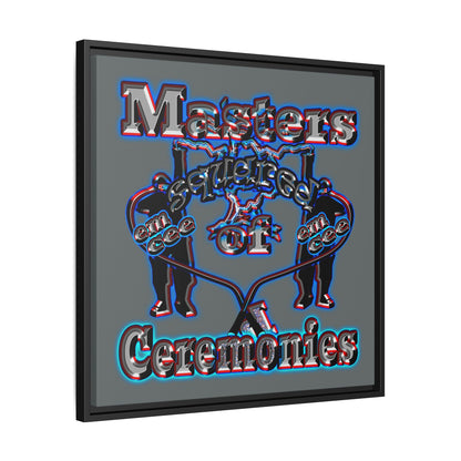 em cee squared - framed canvas art (dark grey)