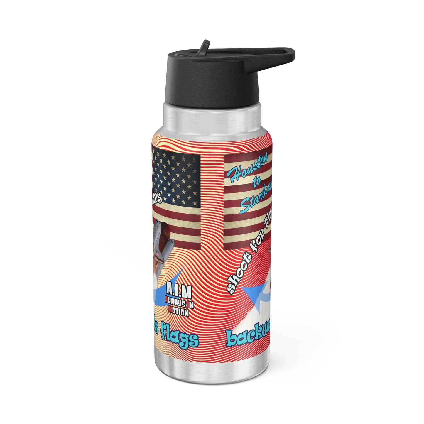 shoot for the stars - Gator Tumbler, 32oz (yellow-orange wave)