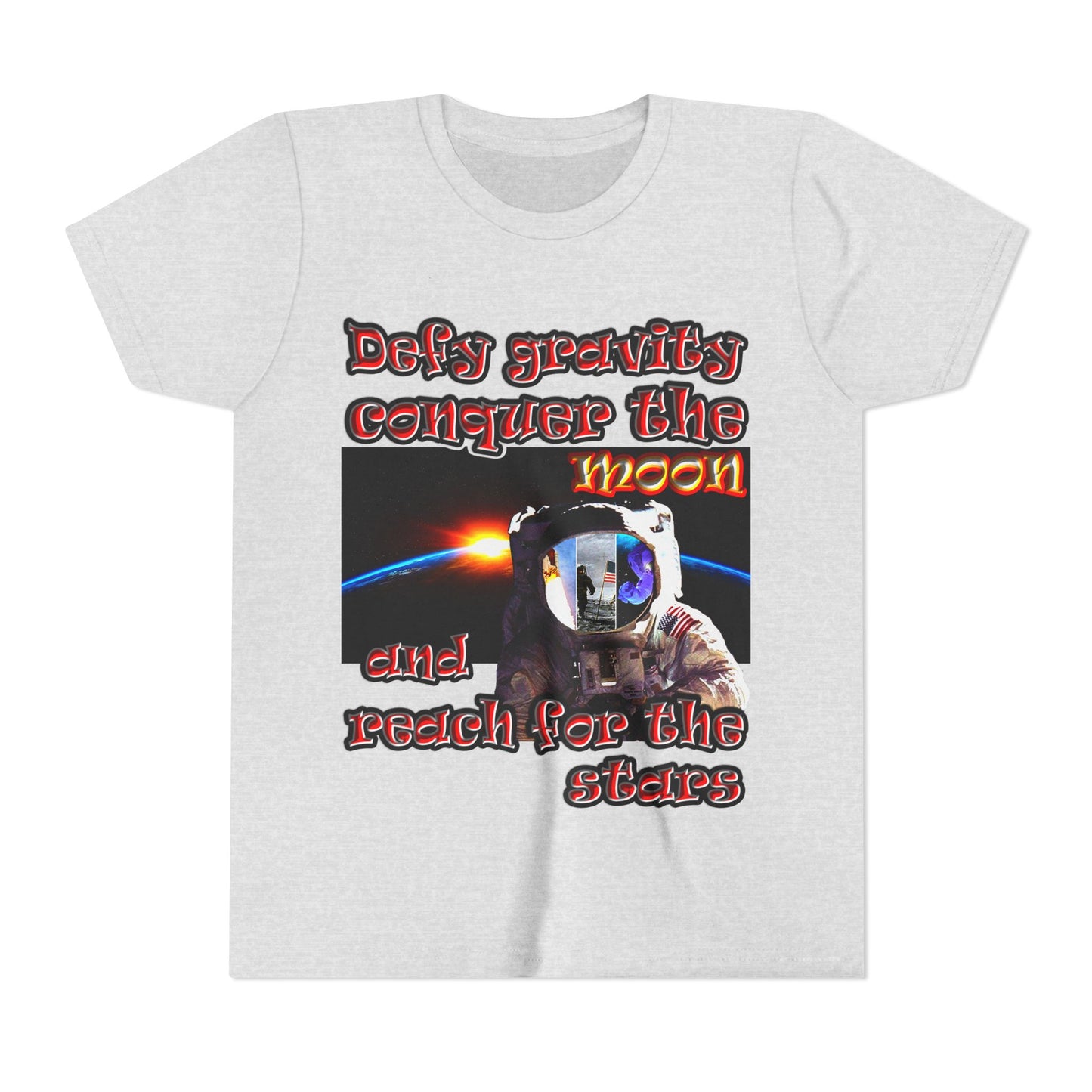 defy conquer reach - Youth Short Sleeve Tee