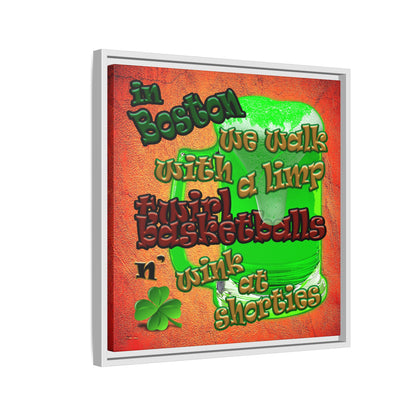 celtics logo - framed canvas art (burnt orange)