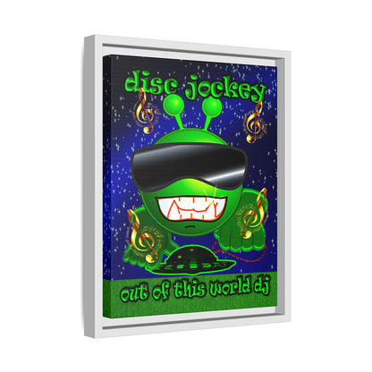 disc jockey - framed canvas art ('snoops' background)