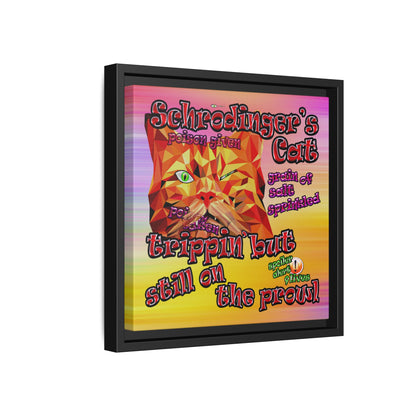 schrodinger's cat - framed canvas art (color blur)