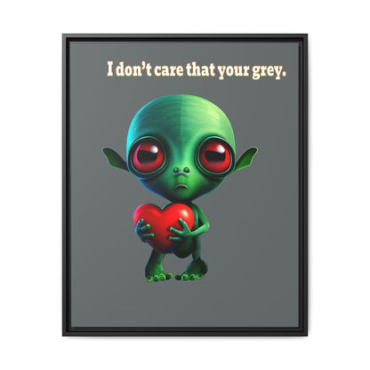 I don't care that your grey - framed canvas art (dark grey)