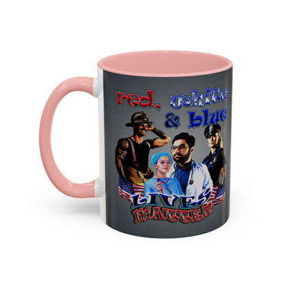 rw&b lives matter - Accent Mug (grey-light grey)