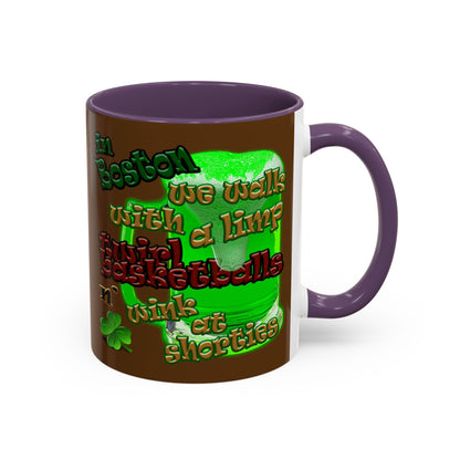 celtics logo - Accent Mug (brown)
