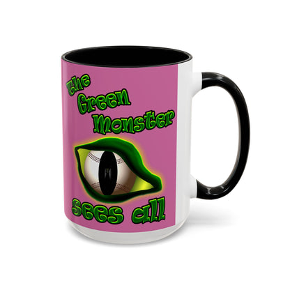 green monster - Accent Mug (light pink)
