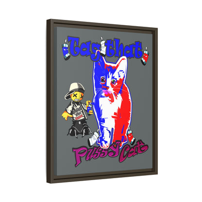 tag that - framed canvas art (dark grey)