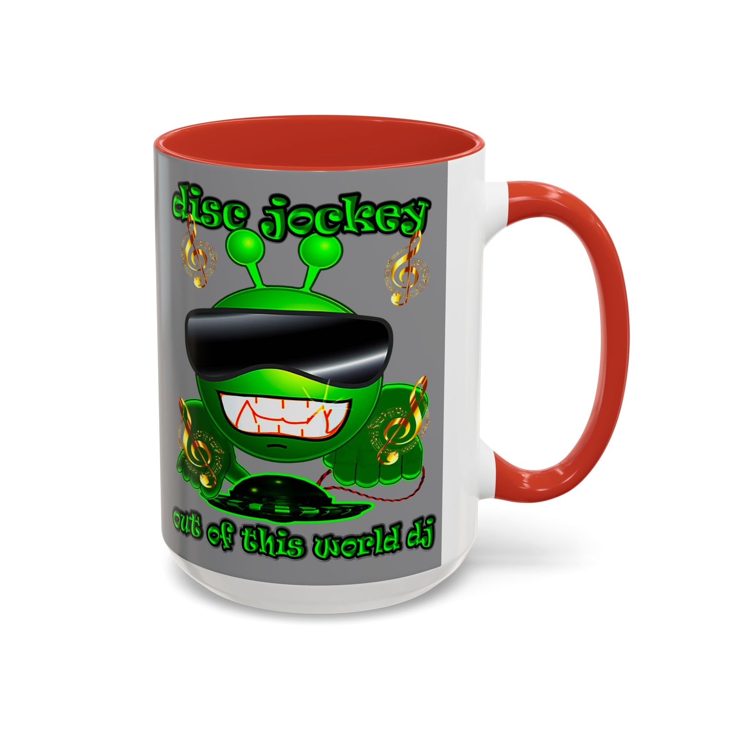 disc jockey - Accent Mug (grey)