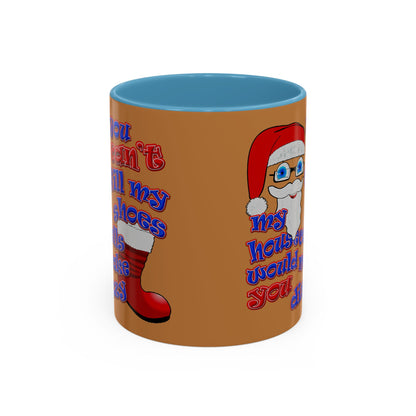 santa's shoes - Accent Mug (light brown)