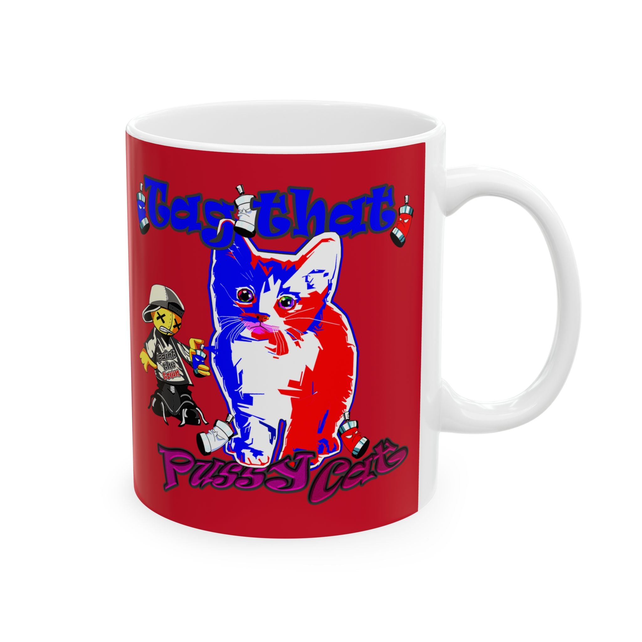 tag that - White Mug (dark red)