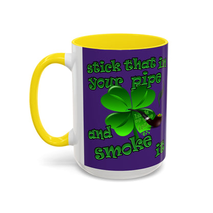 celtics logo - Accent Mug (purple)