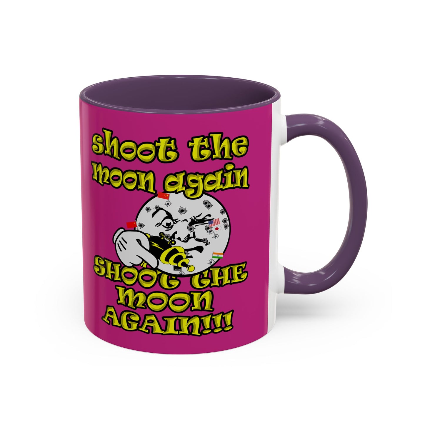 shoot the moon again - Accent Mug (pink)