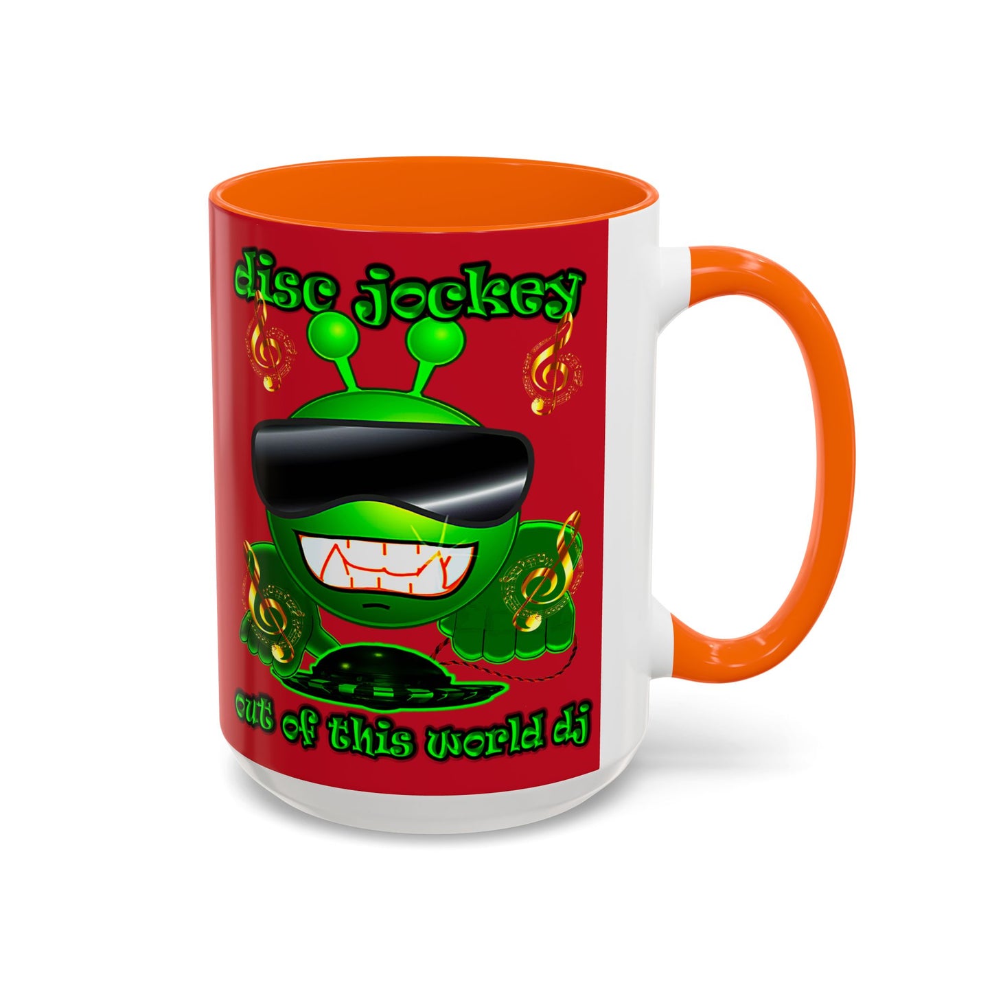 disc jockey - Accent Mug (dark red)