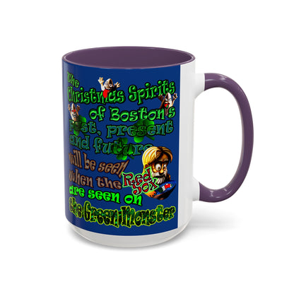 christmas spirits of boston - Accent Mug (dark blue)